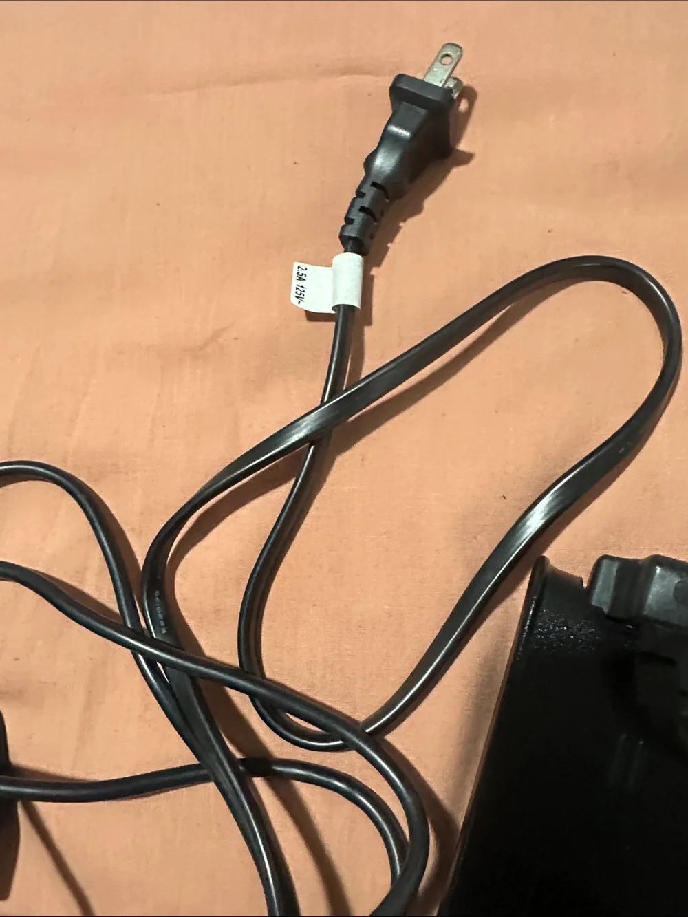 Dell Black AC Power Adapter with Attached Cable - Slim Travel Version